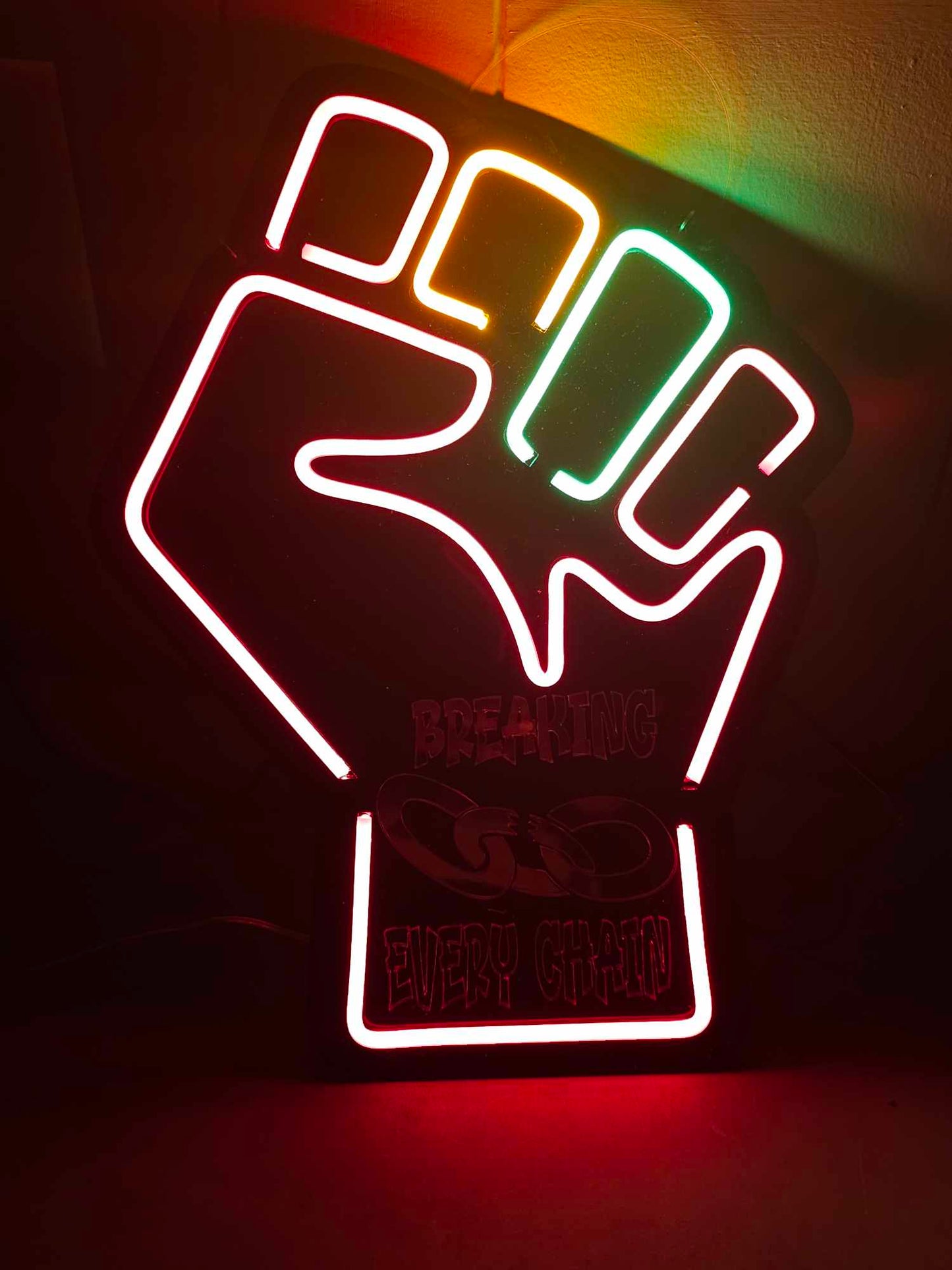 Clenched Fist Neon Sign