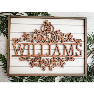 Fall Monogram Sign