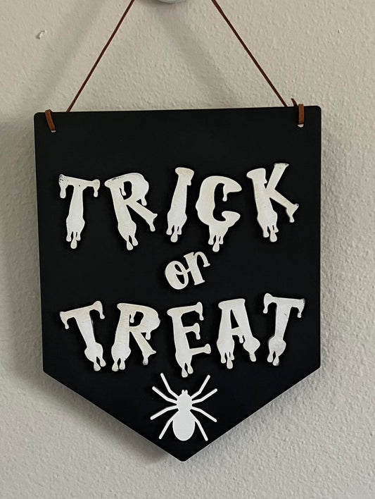 Trick Or Treat/Out of Candy Halloween Sign