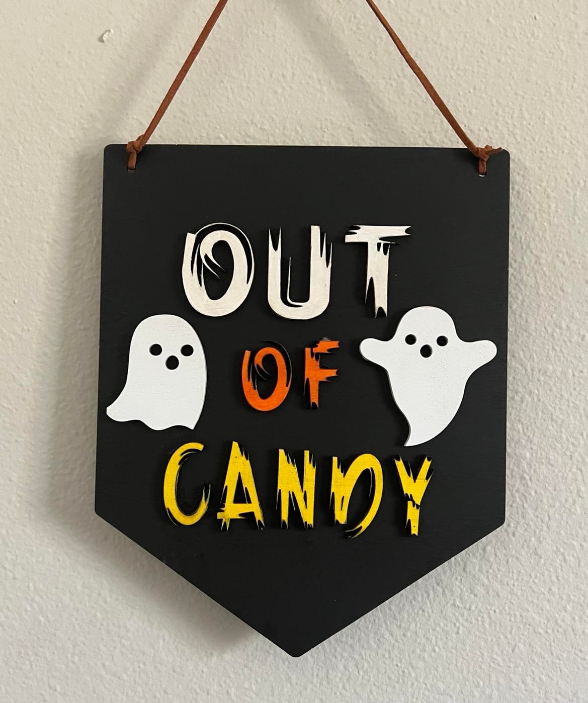 Trick Or Treat/Out of Candy Halloween Sign