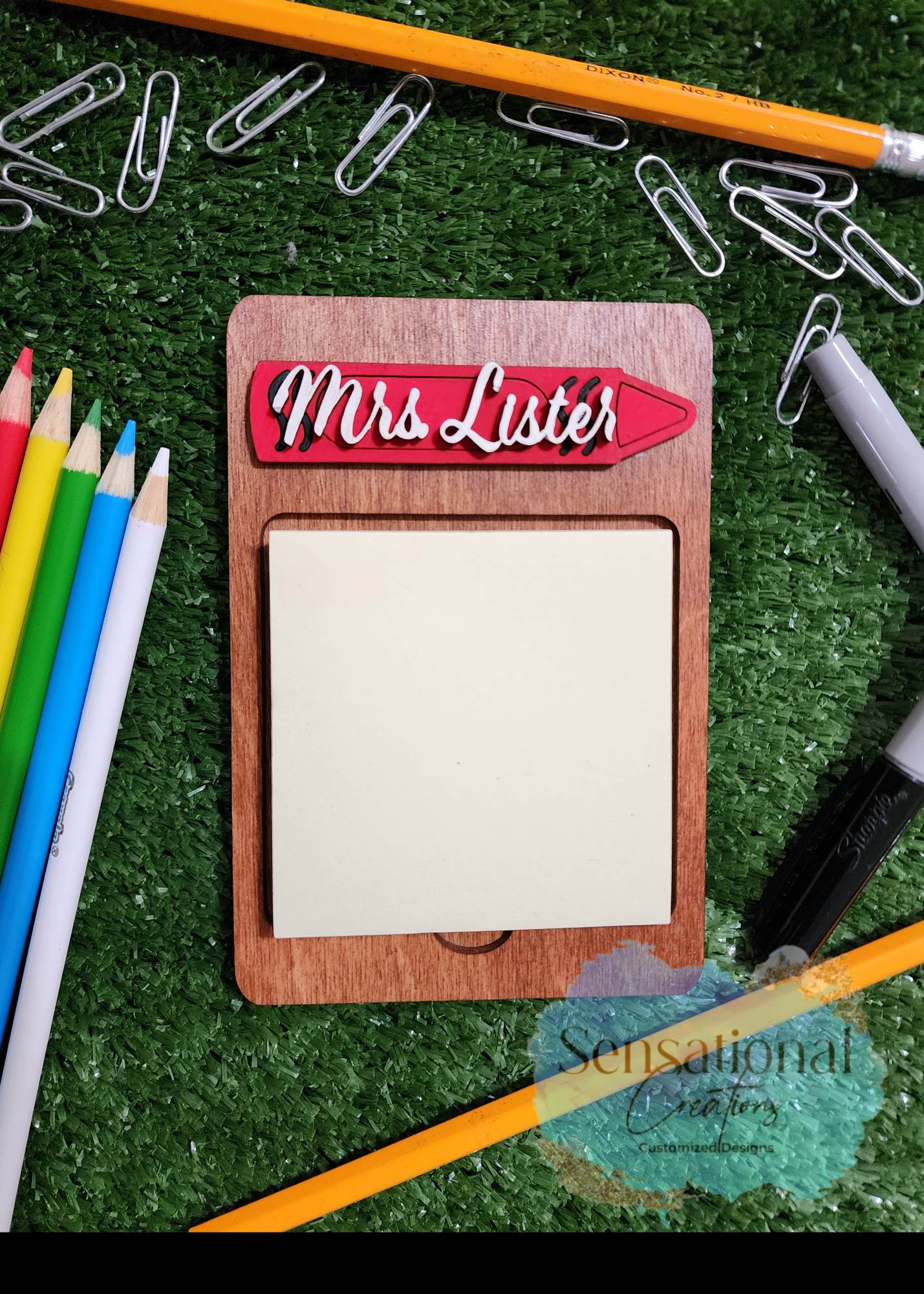 Teacher Sticky Notepad Holder