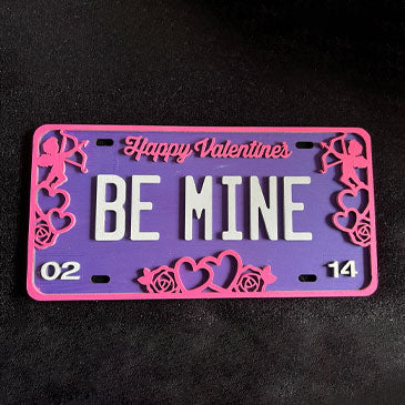 Valentine’s License Plate Décor