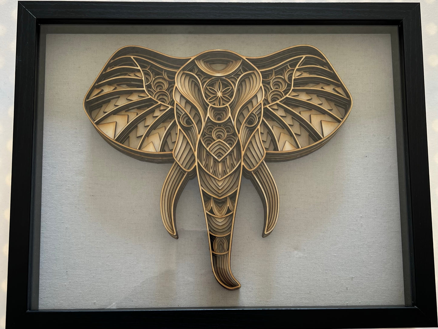 Majestic Two-faced Elephant Layered Mandala